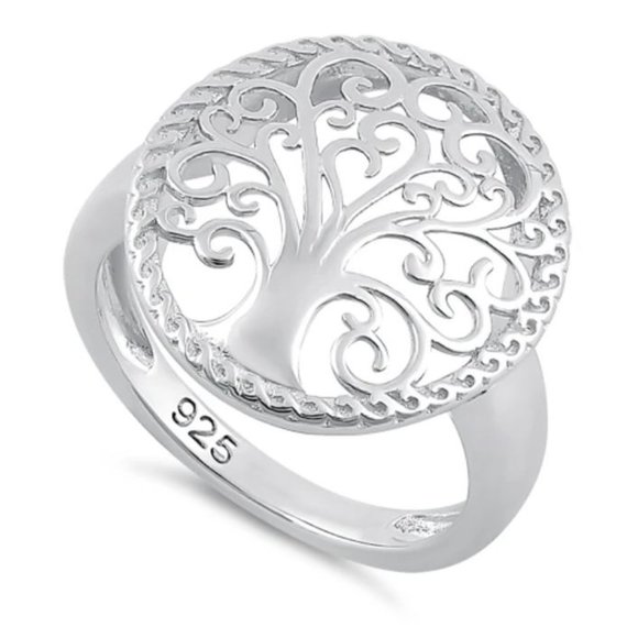 925 STERLING SILVER Large Tree Of Life Ring - Picture 15 of 15